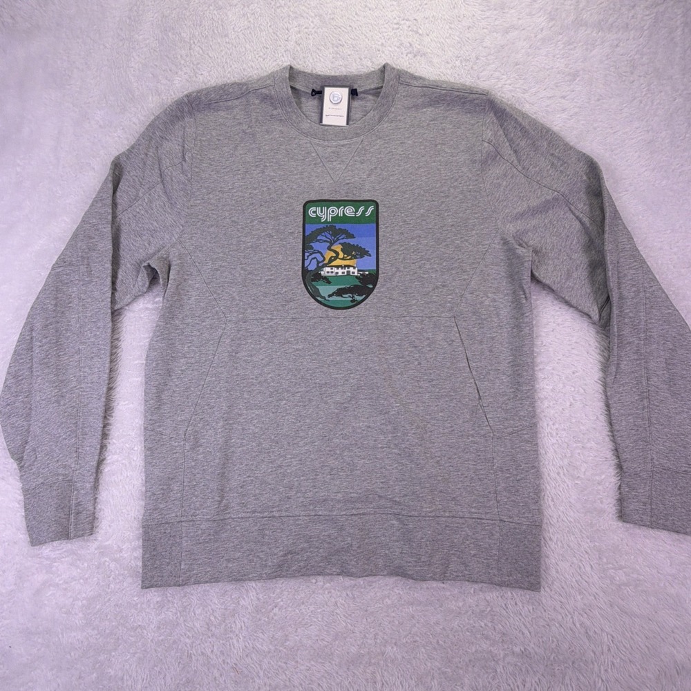 B Draddy Russ Crewneck Golf Sweatshirt - Cypress Golf Club Men's M Gray NWT